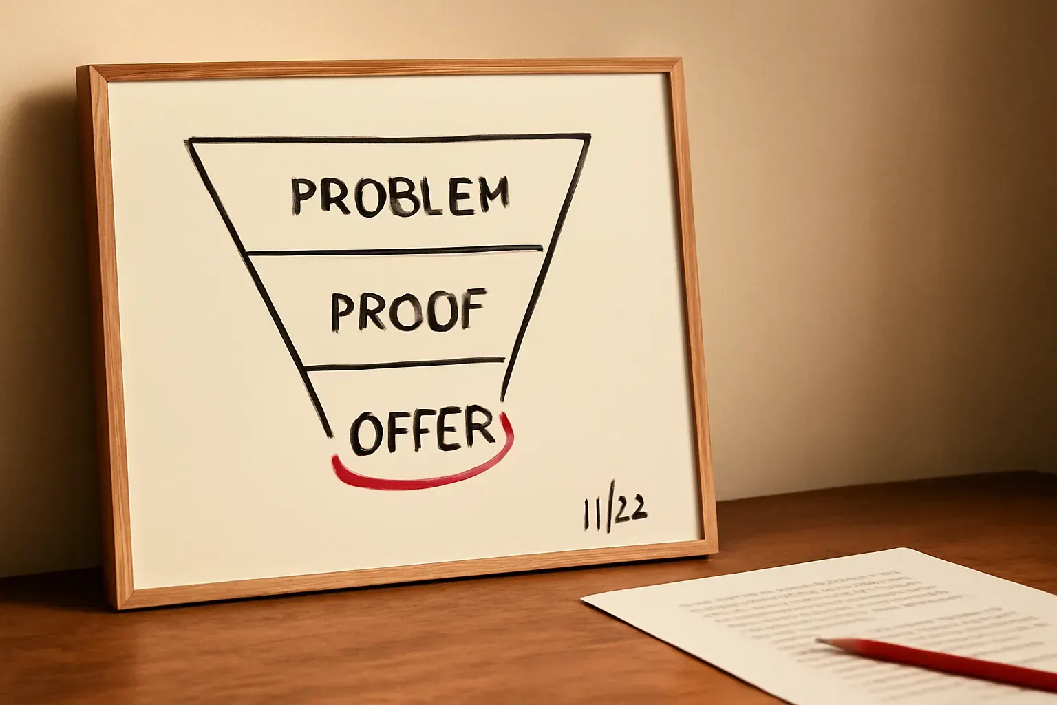 Sales Pages & Funnels — editorial workspace photograph